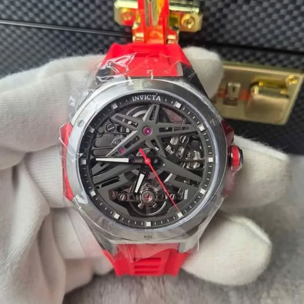 Invicta Celestial Adamastre Automatic Men's Watch w/ Skeleton Dial - 43mm, Red
